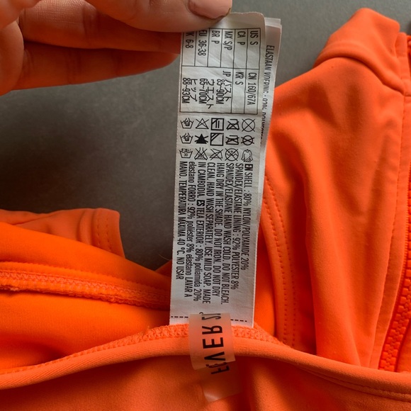 Forever 21 Swim Neon Orange Forever 2 One Piece Bathing Suit Poshmark